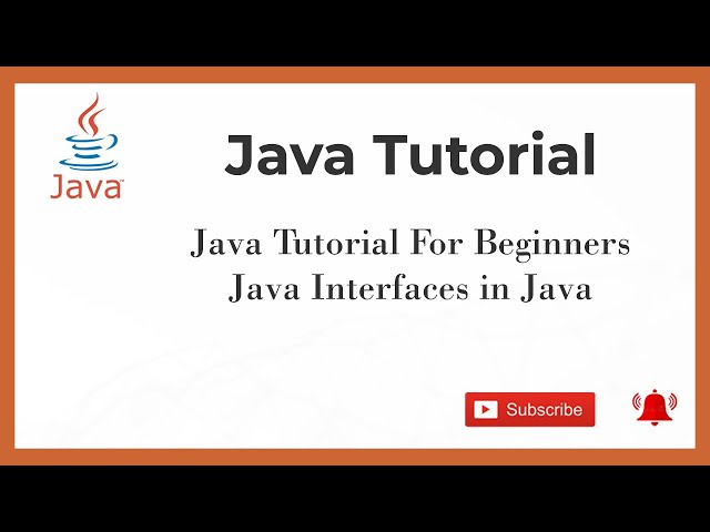 #23 Java Tutorial For Beginners  || Java Interfaces in Java