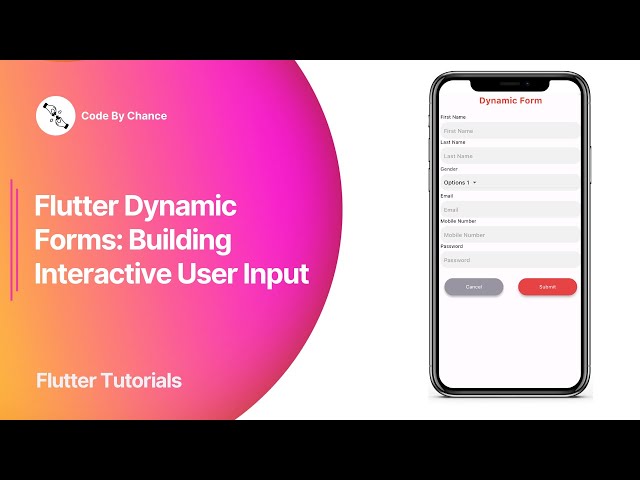 Flutter Dynamic Forms: Building Interactive User Input | Flutter Tutorials