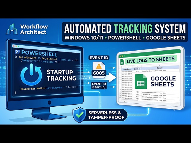 Track PC Startup Times Automatically (Windows + PowerShell + Google Apps Script + Google Sheets)