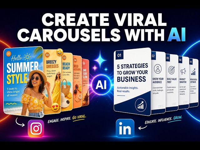 How to Create Instagram & LinkedIn Carousels with AI in 5 Steps (No Design Skills Needed)