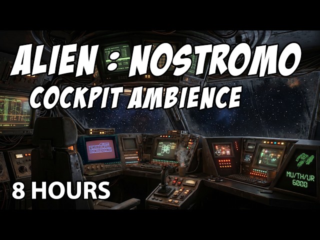 ALIEN NOSTROMO - Cockpit Ambience | For Sleep, Study, Work, ASMR | Cozy Atmosphere To Relax 👽✨🚀