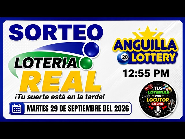 🔴 REAL and ANGUILA Lottery Drawing 1 PM LIVE Today's Results Tuesday, September 29, 2026
