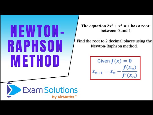 The Newton-Raphson Method(NEW!!)| ExamSolutions