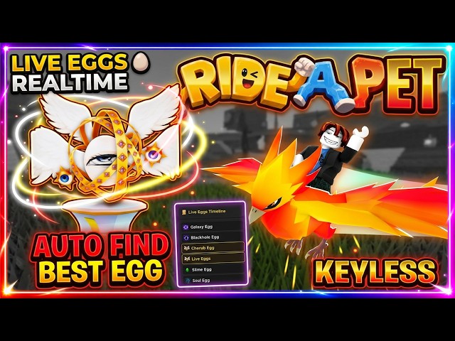 🐶 Ride A Pet Script - LIVE EGGS REALTIME, INSTANT TP (NO KEY!!)