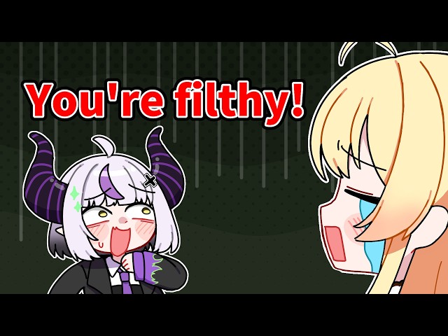 Laplus grossed out by Kanade's lack of hygeine【Hololive AnimationClip/ENG sub】