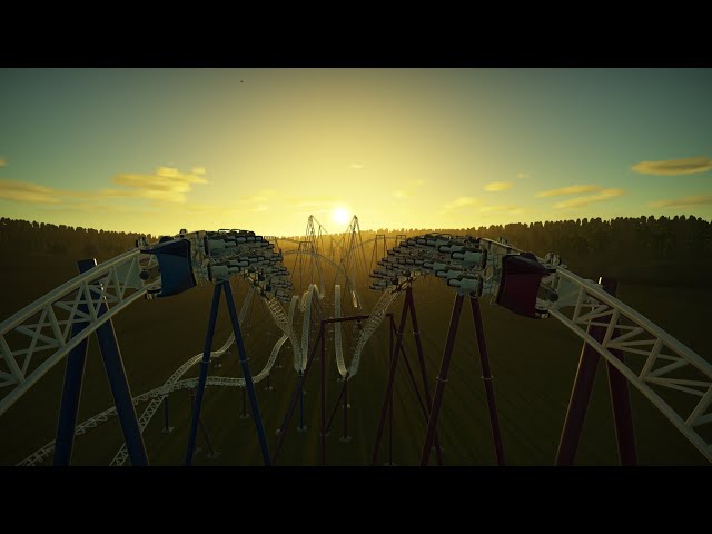 Dueling Leviathans - Mack Dueling Launch Coaster - Planet Coaster (4K POV)