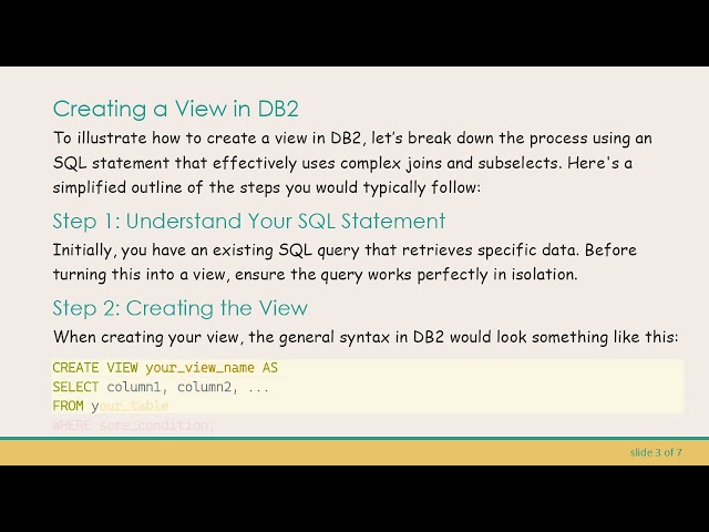 How to Create a VIEW in DB2: A Step-by-Step Guide for Success
