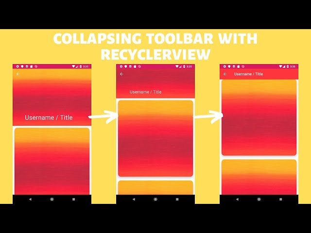Collapsing Toolbar With RecyclerView - Android Studio (Java)