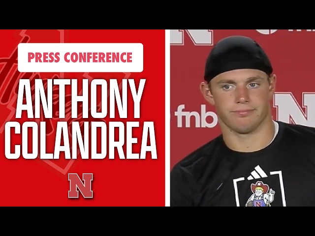 Nebraska Football QB Anthony Colandrea meets with the media following 49-21 win over Ohio
