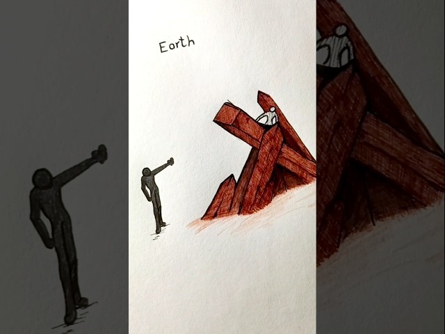 How to draw body with (lightning & earth) ✨ #drawing