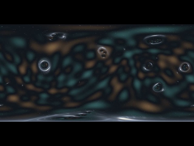 Einstein Ring 360°: inside a field of lensed galaxies (VR, 8K)