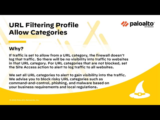 URL Filtering Profile Allow Categories