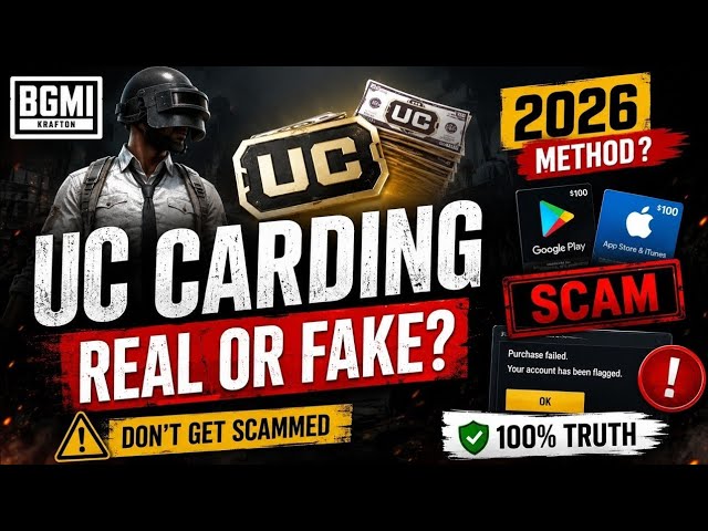 Free Carding Uc Kaise Purchase Karen ? Best Bgmi Uc Carding Full Method 4.4🔥 New 2026 |100% Working.