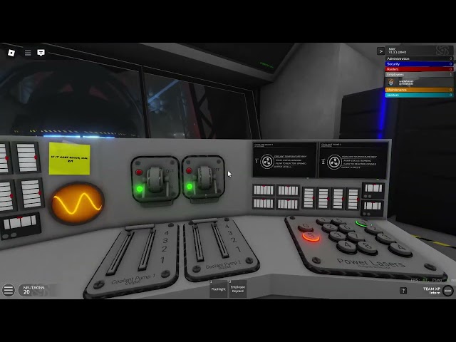 Roblox - [NIRC] Neutron Inc Reactor Core Reactor Stall & Fuel Cell Empty