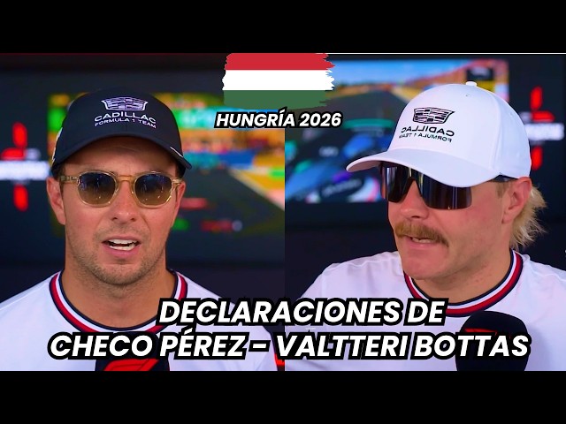 Entrevista en Inglés Checo Pérez 🇲🇽 Valtteri Bottas🇫🇮  post carrera tras abandonar el GP de Hungría