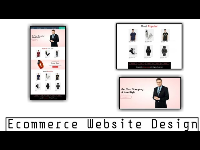 Responsive E-Commerce Fashion Website Design Template Using HTML CSS -JavaScript Il Step By Step
