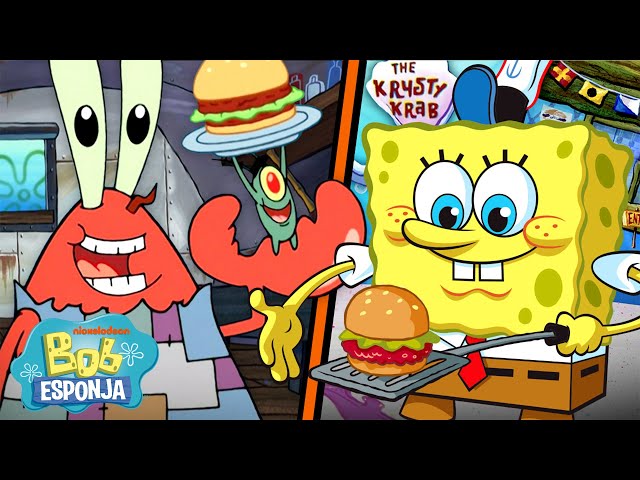 Bob Esponja | La historia completa de la Cangreburger 🍔 De la fórmula secreta a la fama | Español