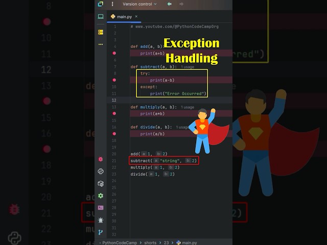 Python Exception Handling Explained in 55 Seconds ! 🐍