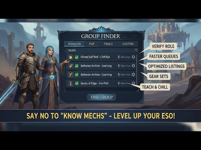 ESO Group Finder Guide: How to Join, Create Trials & Avoid Gatekeeping (2025 Update)