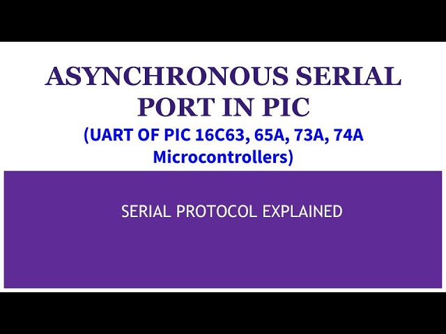UART in PIC Microcontroller