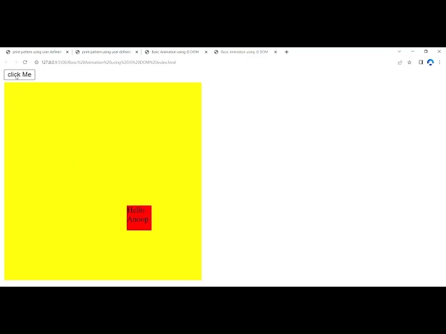 using HTML,CSS and JavaScript to make a function.