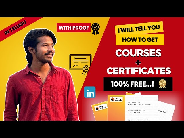 Best Free Courses with Certificates – Learn & Get Certified for FREE! in Telugu | Letsupgrade