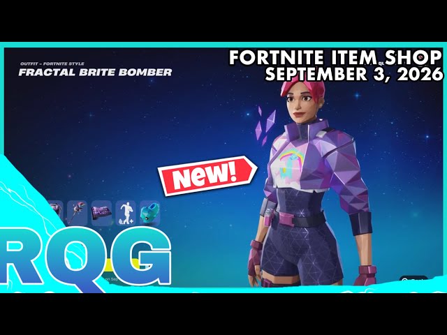 *NEW* FRACTAL BRITE BOMBER, ICON EMOTE, & A LOT OF RETURNS! FORTNITE ITEM SHOP (September 3, 2026)