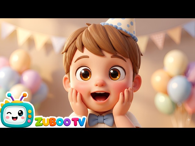 Happy Birthday to You! 🎂 Fun Party Song for Toddlers | @zuboo_tv  Nursery Rhymes & Kids Songs