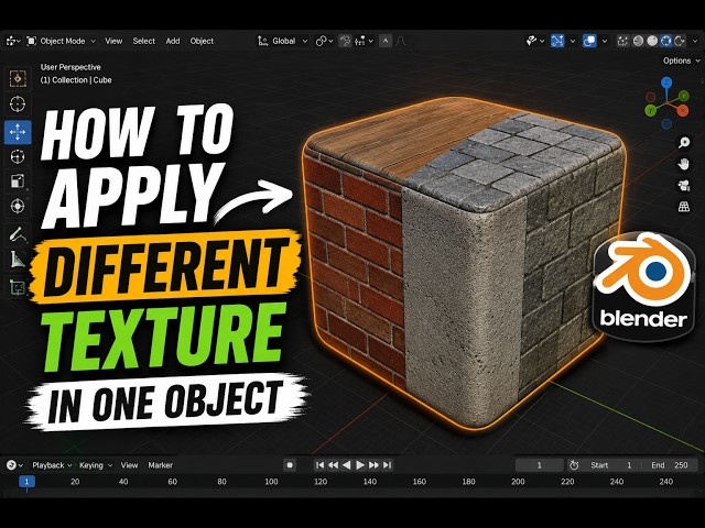 How to Apply Different Textures to One Object in Blender!