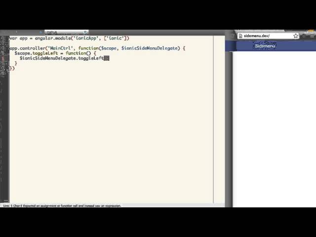 Ionic - Sidemenu