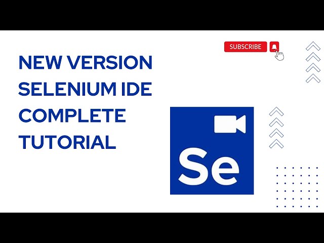 Selenium IDE Complete Tutorial(Latest Version) - Cyber Goddess