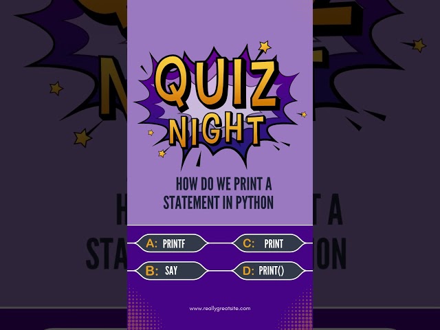 Python Quiz #1 : Level Easy