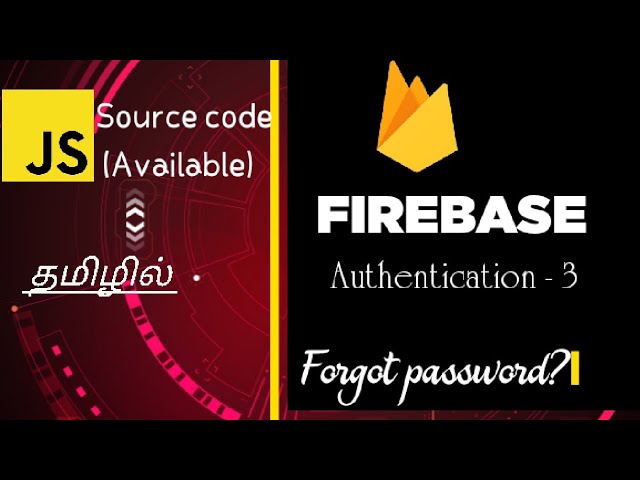 Firebase- Forgot password in js tamil