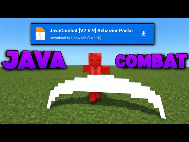 Java Combat in Minecraft PE?! | Raiyon's Java Combat Addon for MCPE (Cooldown System + Animations)