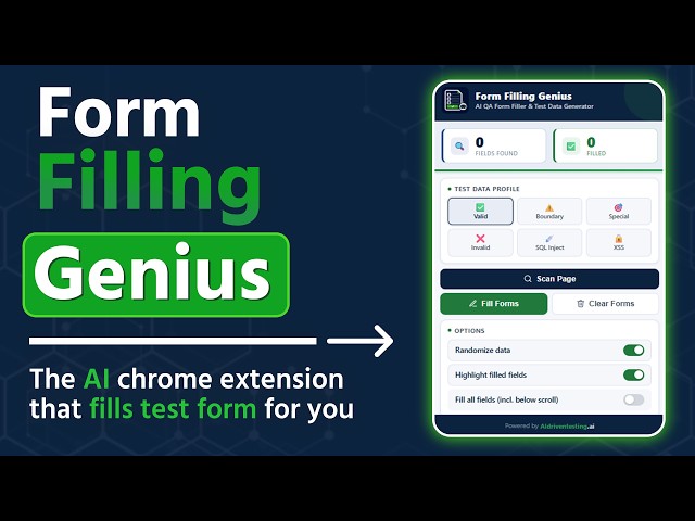 Form Filling Genius - The AI Chrome Extension That Fills Test Forms For You