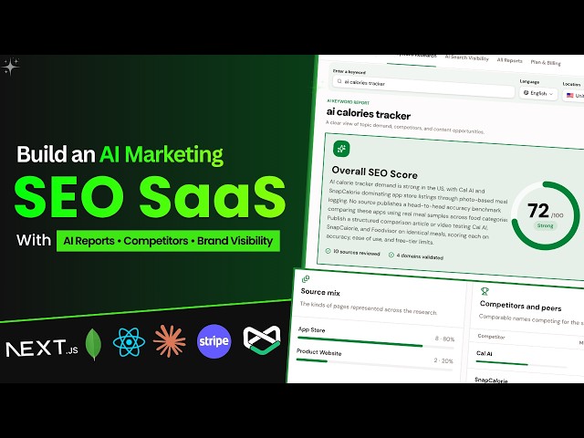 Build an AI Marketing SaaS w/ AI Search, SEO Reports | Next.js, Claude, Stripe, TestSprite