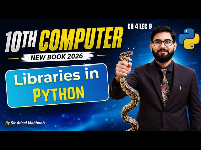Libraries in python | 10th computer new book 2026