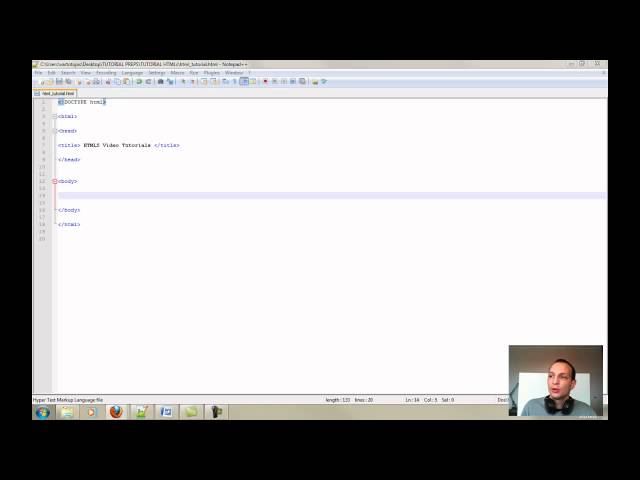 HTML5 Tutorial -  1st lesson. Beginner.