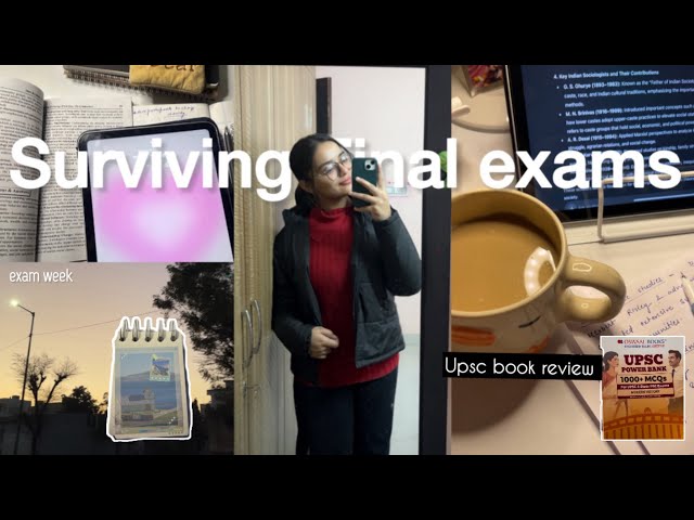 📓🍵Surviving Final exams| productive vlog| UPSC book review