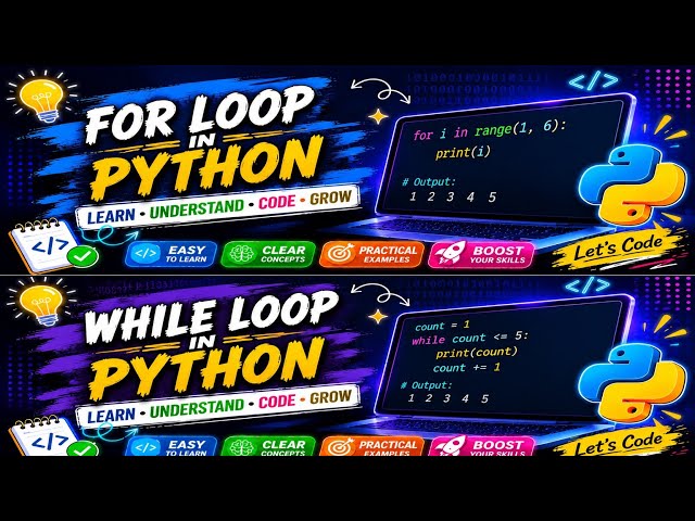 While loop and For loop in python 
