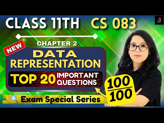 🖥️ Score 100% in Class 11th CS 083 |Ch-2 Data Representation TOP Questions 📌by Barkha Mam #barkhamam