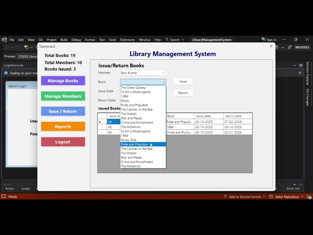 Library Management System Project in VB.NET with MySQL (XAMPP) 
