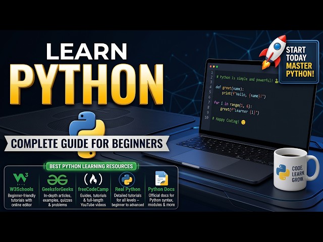 Ultimate Python Learning Guide | Roadmap, Resources & Online IDEs