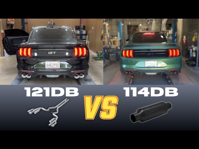 Ford Mustang GT 5.0L V8: ¡Sonido de escape Flowmaster (114 dB) vs MBRP (121 dB)!