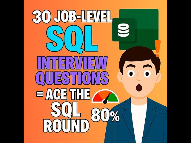 30 Basic to Intermediate SQL Interview Questions & Practice Tests