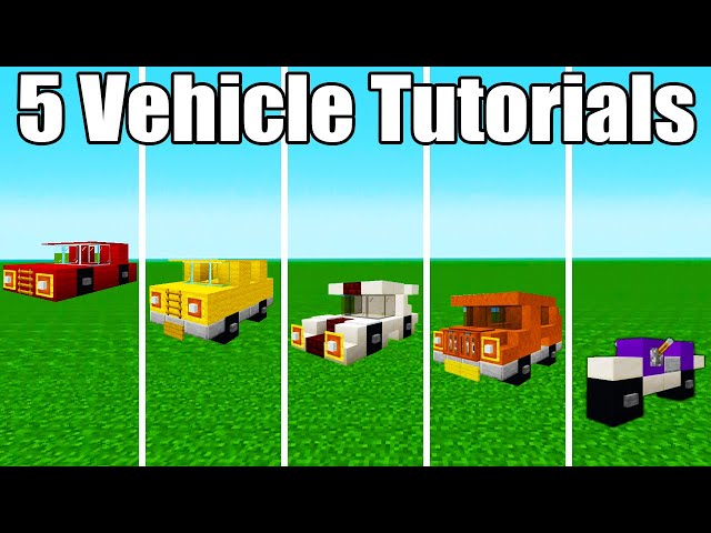 Minecraft Tutorial: How To Make A Car 5 Vehicle Tutorials "2019 City Tutorial"
