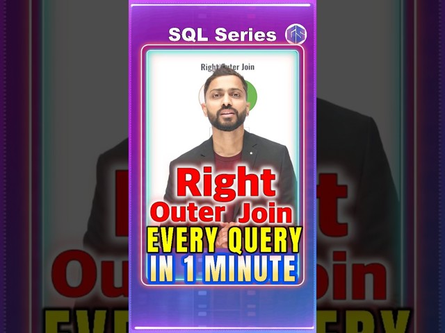 Right Outer Join | SQL Joins का Master Trick #shorts  #sql #sqlcommands