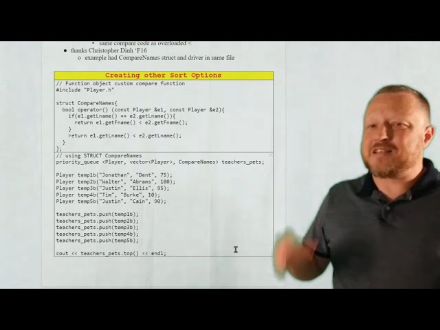Custom Sorting a Priority Queue