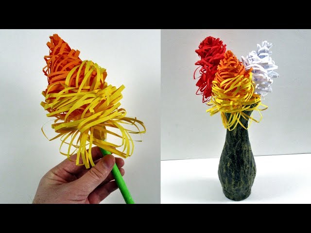 How to make flower out of paper easy - paper flowers