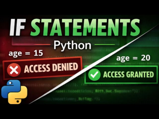 If Statements (Python Tutorials Ep. 6)